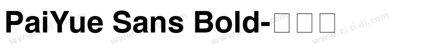 PaiYue Sans Bold字体转换